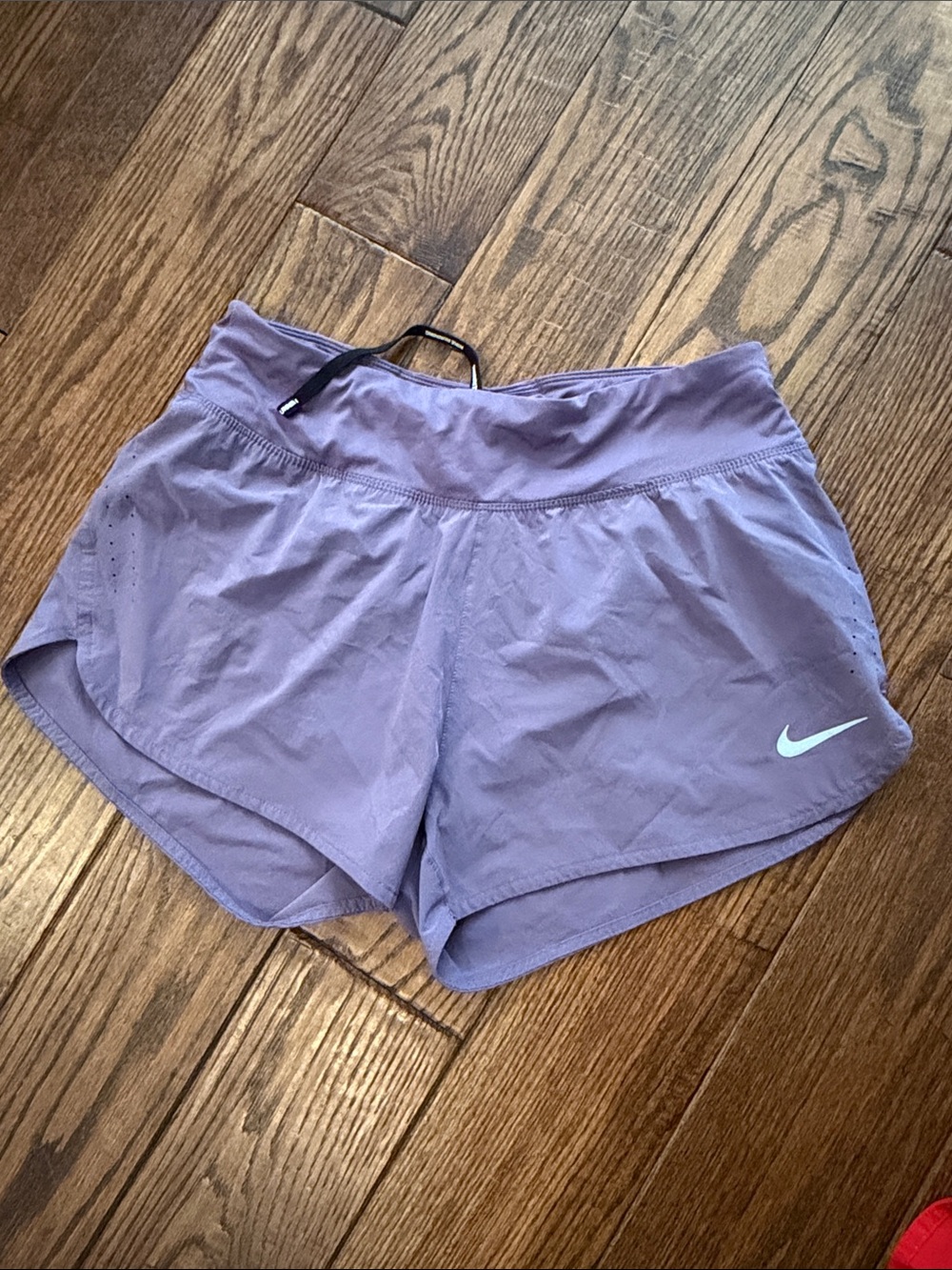 Nike Women’s Lavender Athletic Running Shorts with White Swoosh